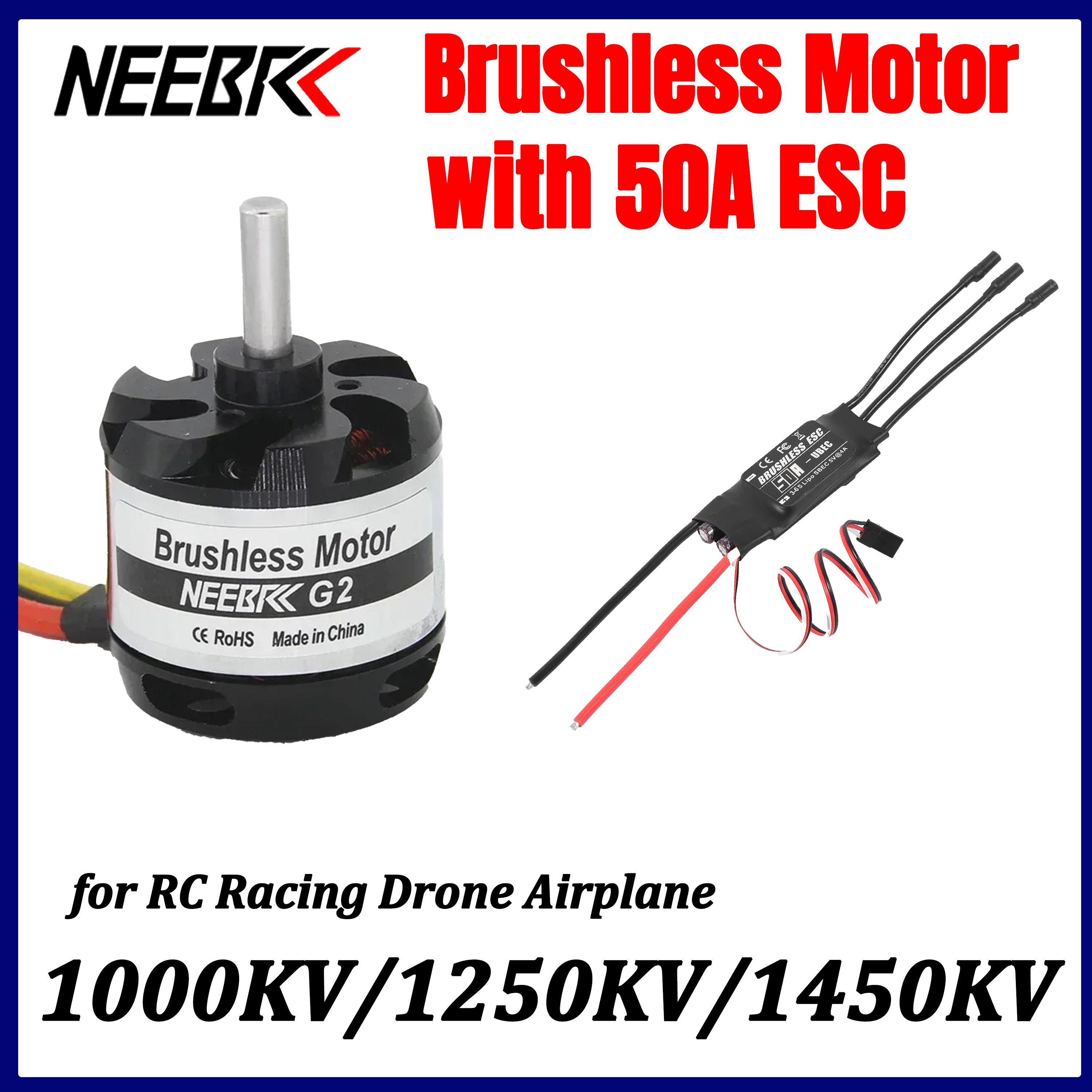 Drone Racing Esc - NEEBRC D3542 Outrunner Brushless Motor 1250KV