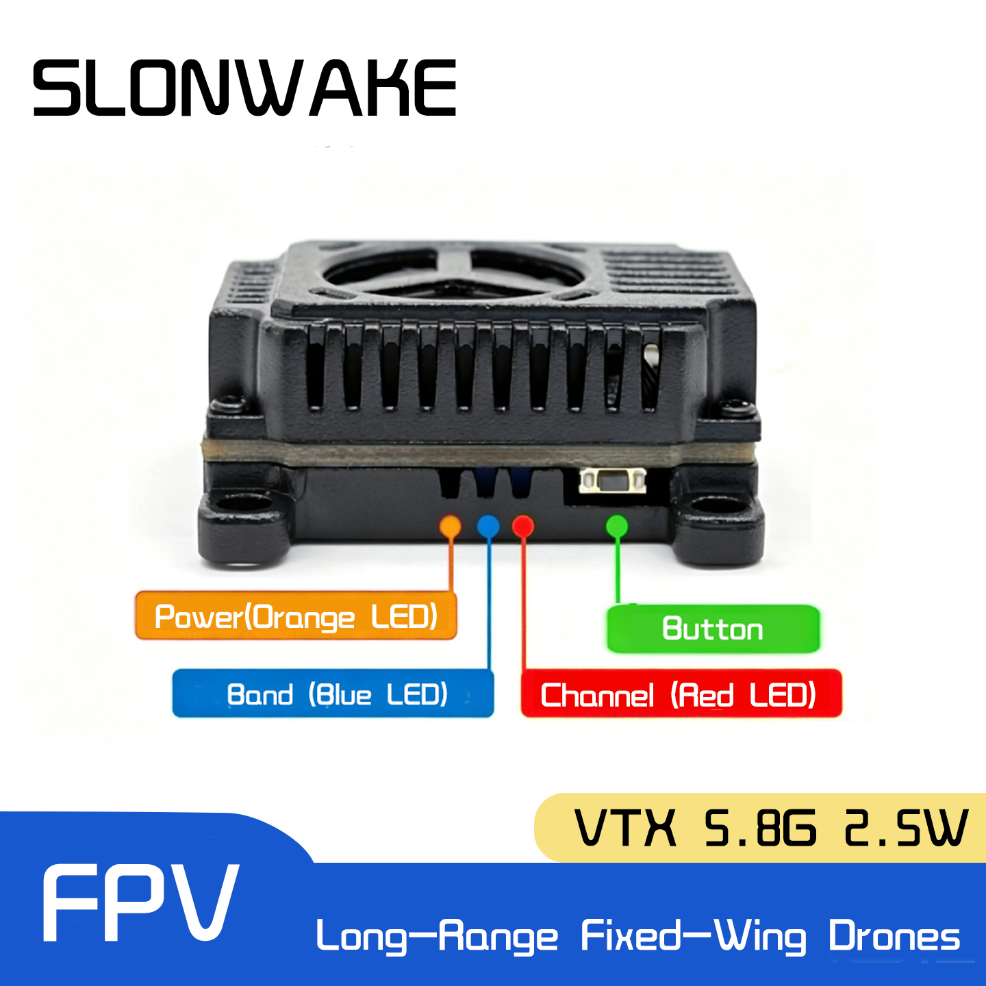 SLONWAKE 5.8G 48CH FPV Transmi - Drone Racing Receiver ulasan dan harga